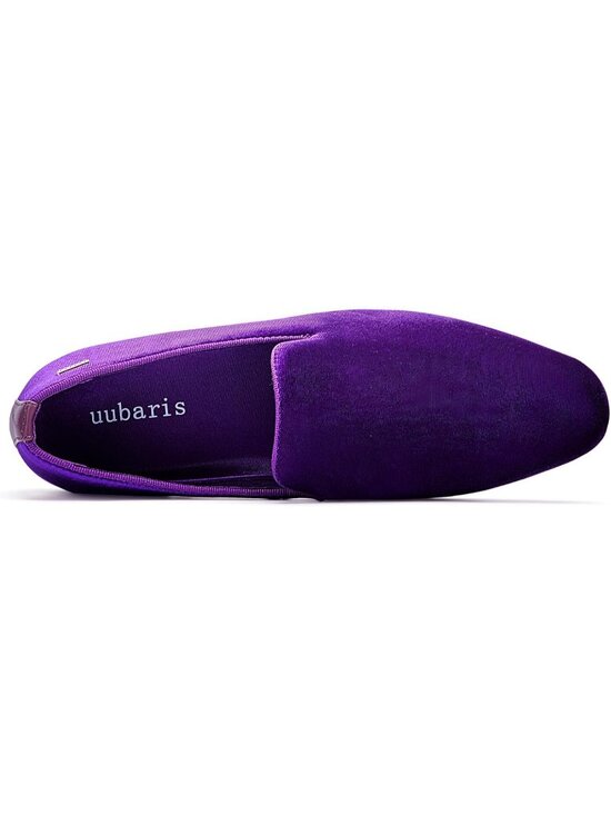 UUBARIS Men\'s Purple West Velvet Loafers Slip On Tuxedo Fashion Style Shoes main image 6